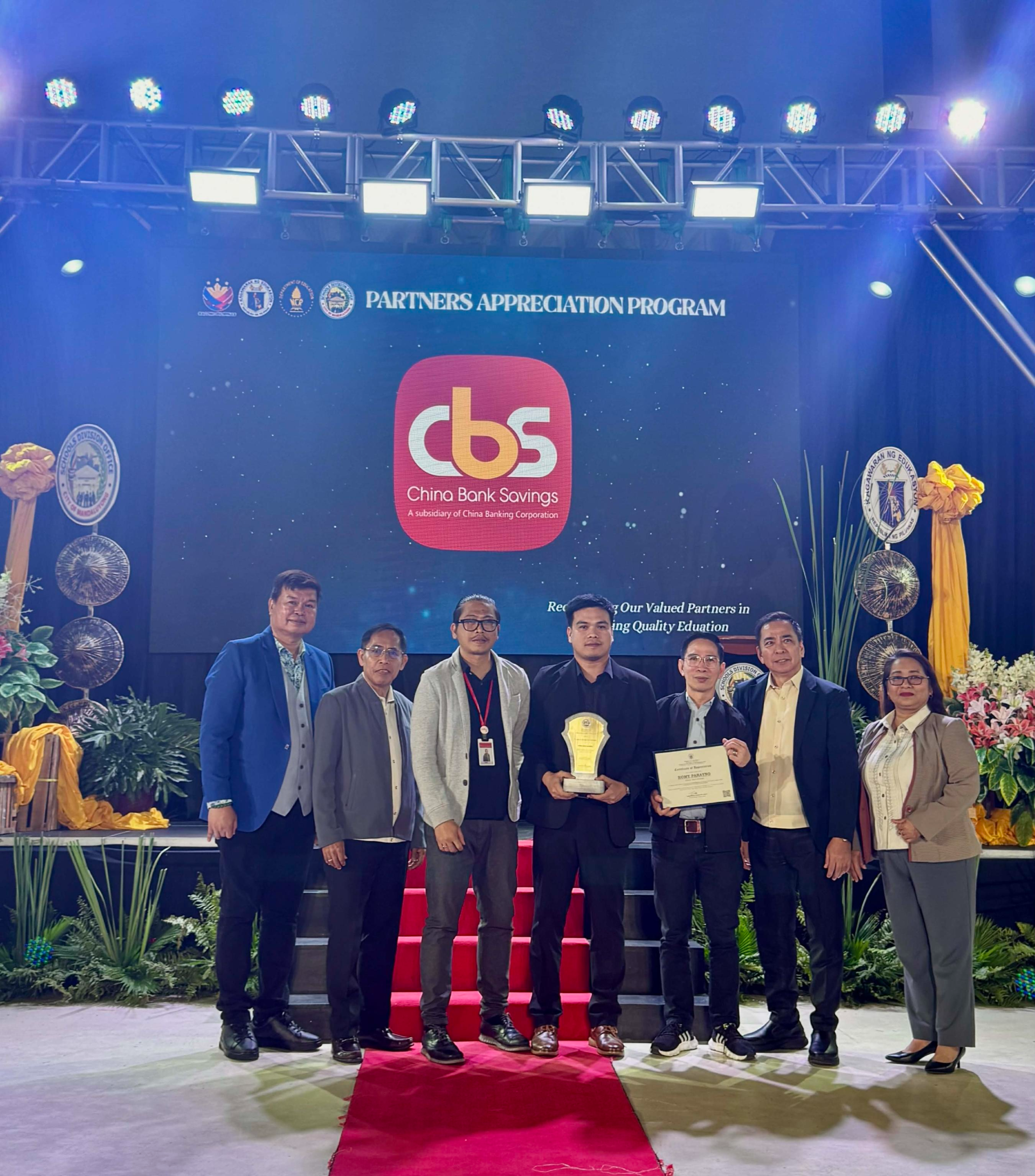 DepEd SDO-Mandaluyong Honors CBS China Bank Savings for its Valuable ...