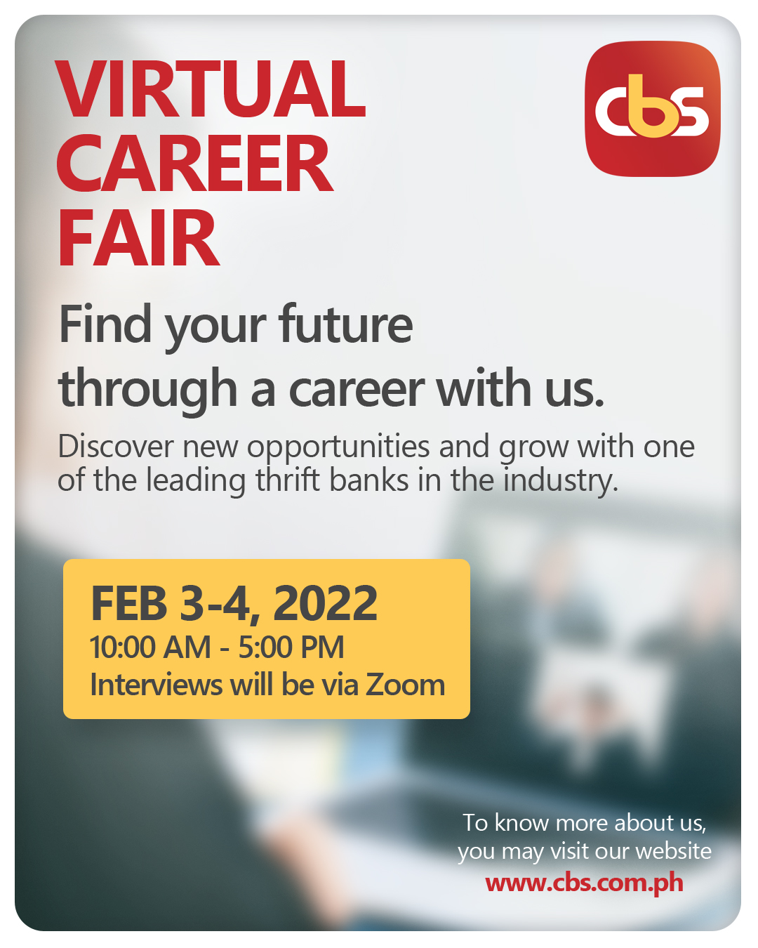 Over 100 Job Openings Available! - China Bank Savings